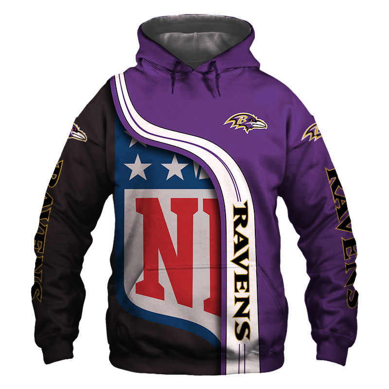 Baltimore Ravens 3D Hoodie Pullover Sweatshirt NFL 271221