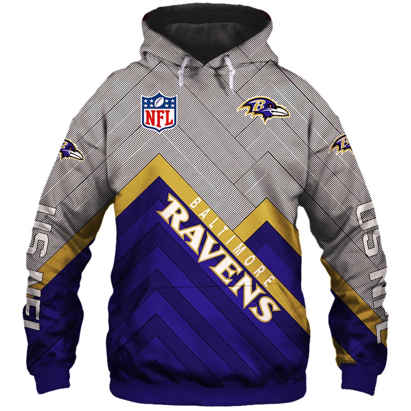Baltimore Ravens Hoodie 3D Cheap Long Sweatshirt Pullover 271221