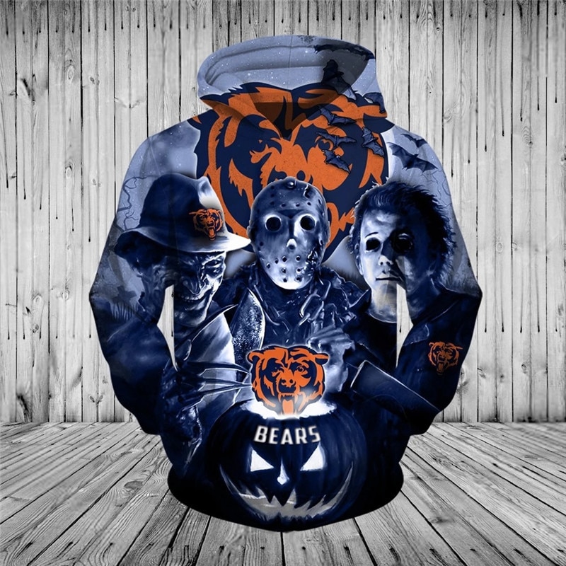 Chicago Bears Hoodie 3D cheap Horror night Halloween