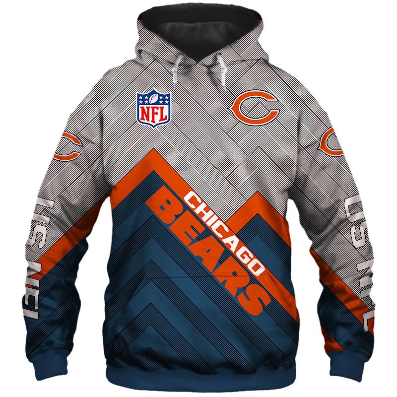 Chicago Bears Hoodie 3D cheap Long Sweatshirt Pullover