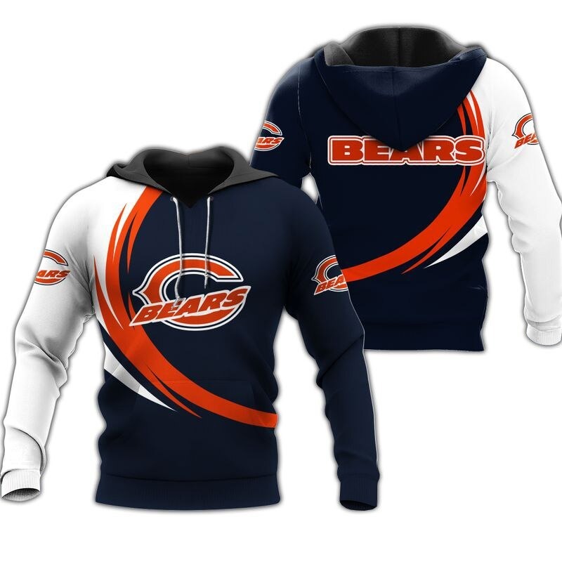 Chicago Bears Hoodie curve graphic