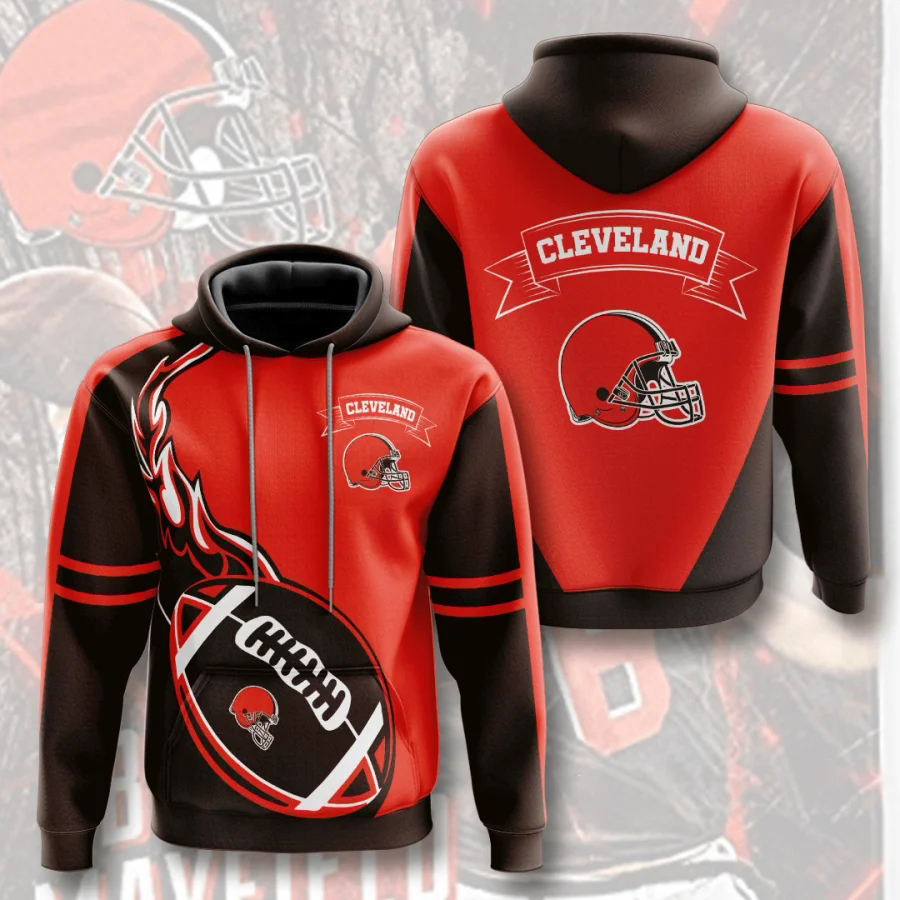 Cleveland Browns Hoodie Flame Balls graphic 7122
