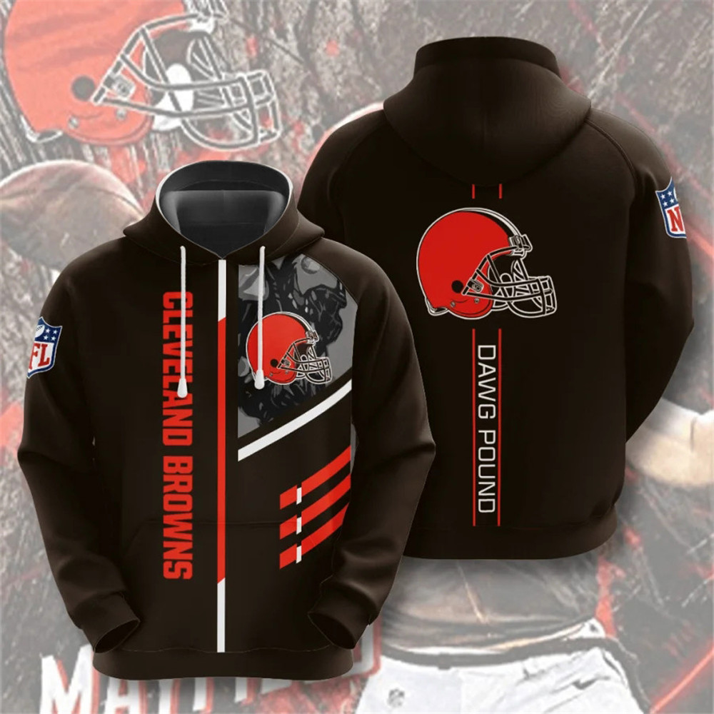 Cleveland Browns Hoodies 3 lines graphic 7122