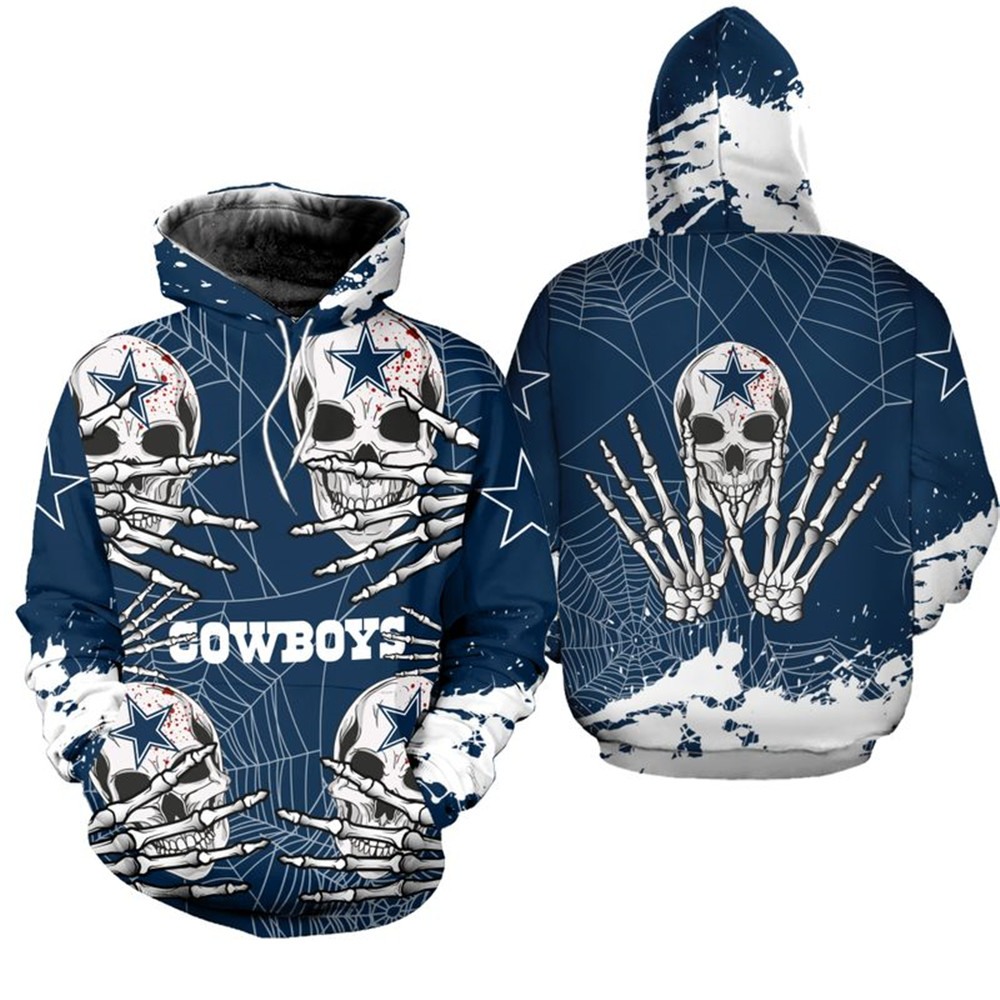 Dallas Cowboys Hoodie skull 7122