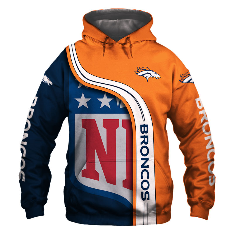 Denver Broncos 3D Hoodie Pullover Sweatshirt NFL 7122