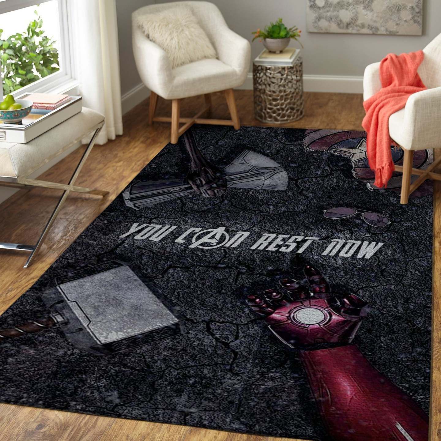 AVENGERS END GAME AREA RUG  YOU CAN REST NOW MARVEL SUPERHERO FLOOR DECOR THE US DECOR 180222