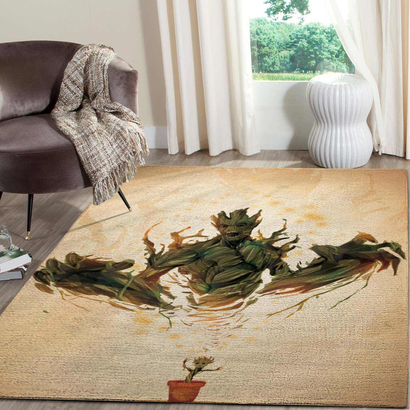 BABY GROOT AREA RUGS LIVING ROOM CARPET CHRISTMAS GIFT FLOOR DECOR THE US DECOR 180222