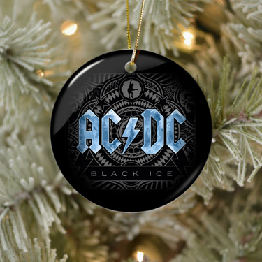 ACDC Black Ice Logo Ceramic Ornaments