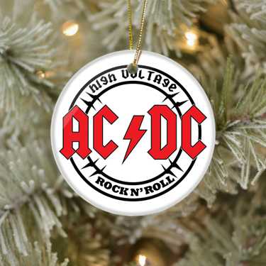 ACDC High Voltage Logo Ceramic Ornaments