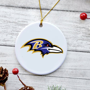 Baltimore Ravens Christmas Ceramic Ornaments