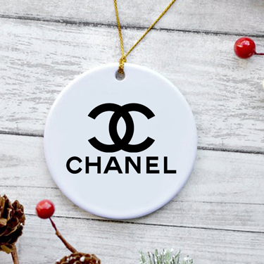 Chanel Logo Christmas Ceramic Ornaments
