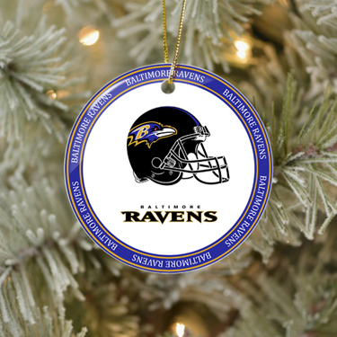NFL Baltimore Ravens Christmas Ceramic Ornaments