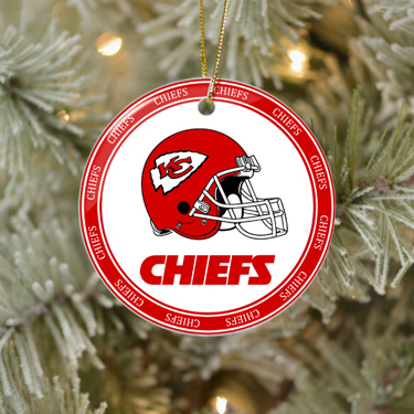 NFL Chiefs Christmas Ceramic Ornaments