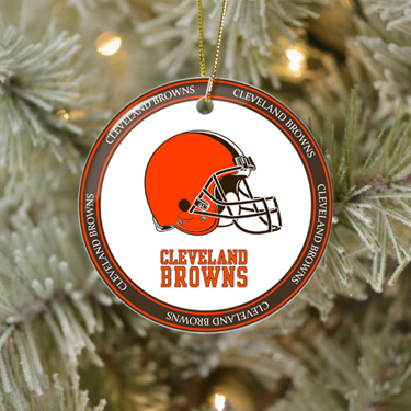 NFL Cleveland Browns Christmas Ceramic Ornaments