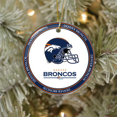 NFL Denver Broncos Christmas Ceramic Ornaments