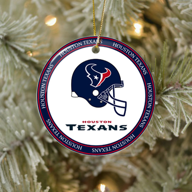 NFL Houston Texans Christmas Ceramic Ornaments