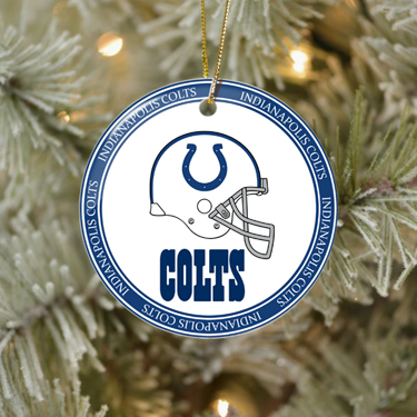 NFL Indianapolis Colts Christmas Ceramic Ornaments