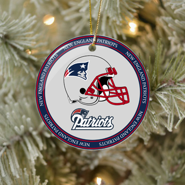 NFL New England Patriots Christmas Ceramic Ornaments