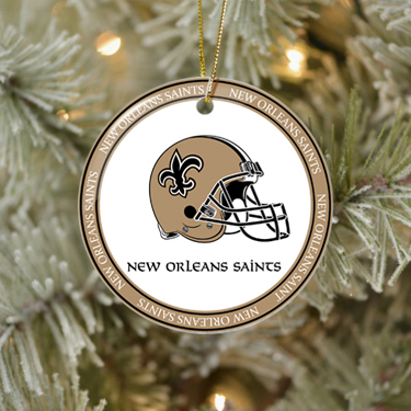 NFL New Orleans Saints Christmas Ceramic Ornaments