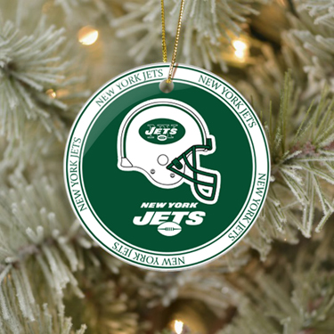 NFL New York Jets Christmas Ceramic Ornaments
