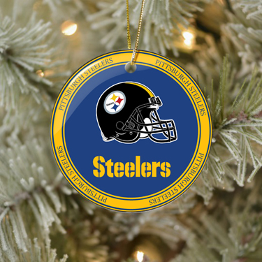 NFL Pittsburgh Steelers Christmas Ceramic Ornaments