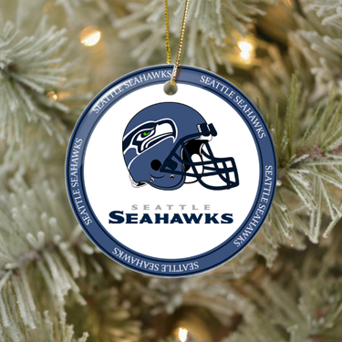 NFL Seattle Seahawks Christmas Ceramic Ornaments