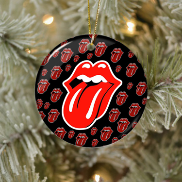 Rolling Stones Tongue Logo Ceramic Ornaments
